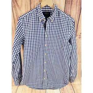 Charles Tyrwhitt Mens‎ Shirt BLUE Checked Button Down Long Sleeve MED Extra Slim
